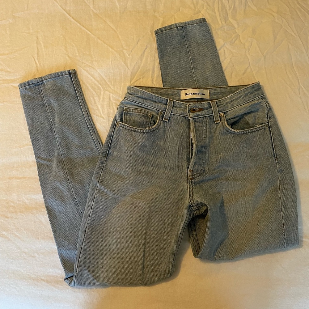 Reformation straight leg jeans